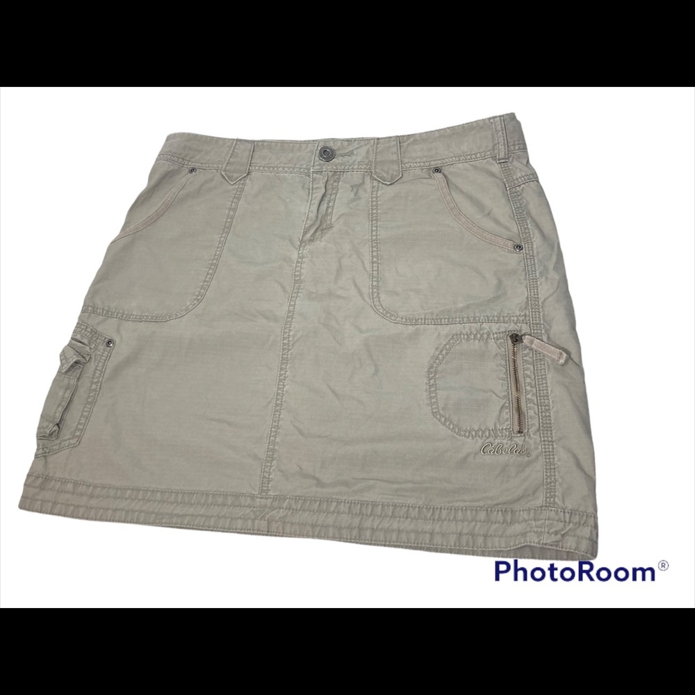 Cabelas Womens Size 12  100% Cotton Khaki Cargo Style Pencil Skirt. 
JA